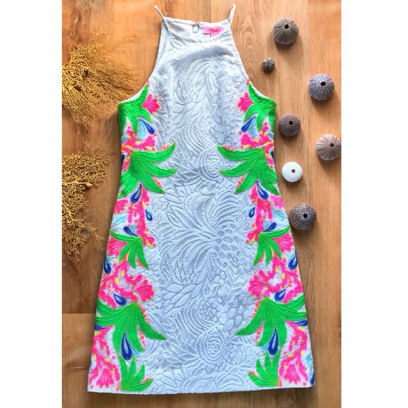 Lilly Pulitzer White Pearl Shift Dress sz 2 EUC - Picture 5 of 8